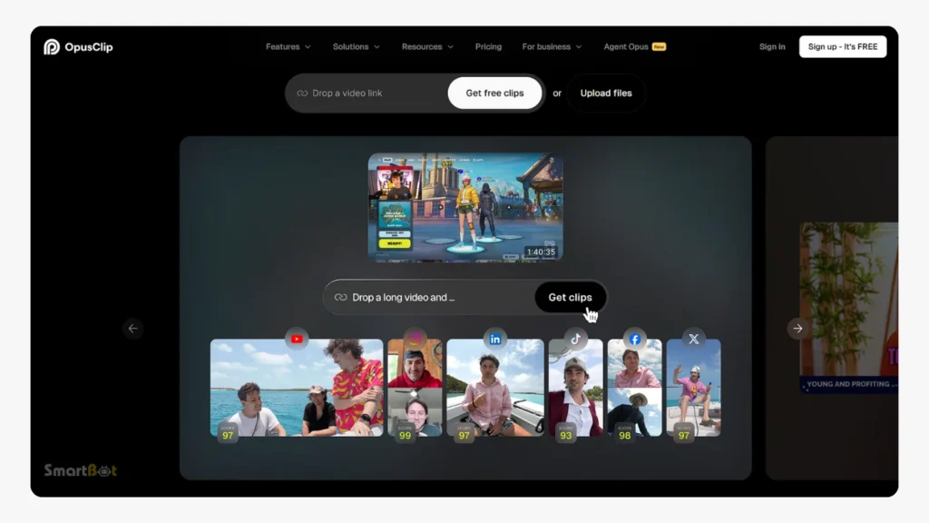Opus Clip - Best AI Video Editing Tools for Content Creators in 2026